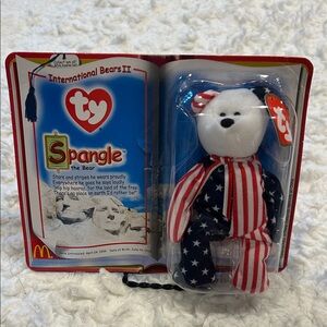 Ty Spangle Bear with Red, White, and Blue Design
Introduced 4/1999 In Bear II